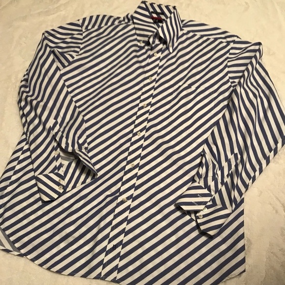 Tommy Hilfiger Other - Tommy Hilfiger BlueWhite Striped Button Down Sz XL